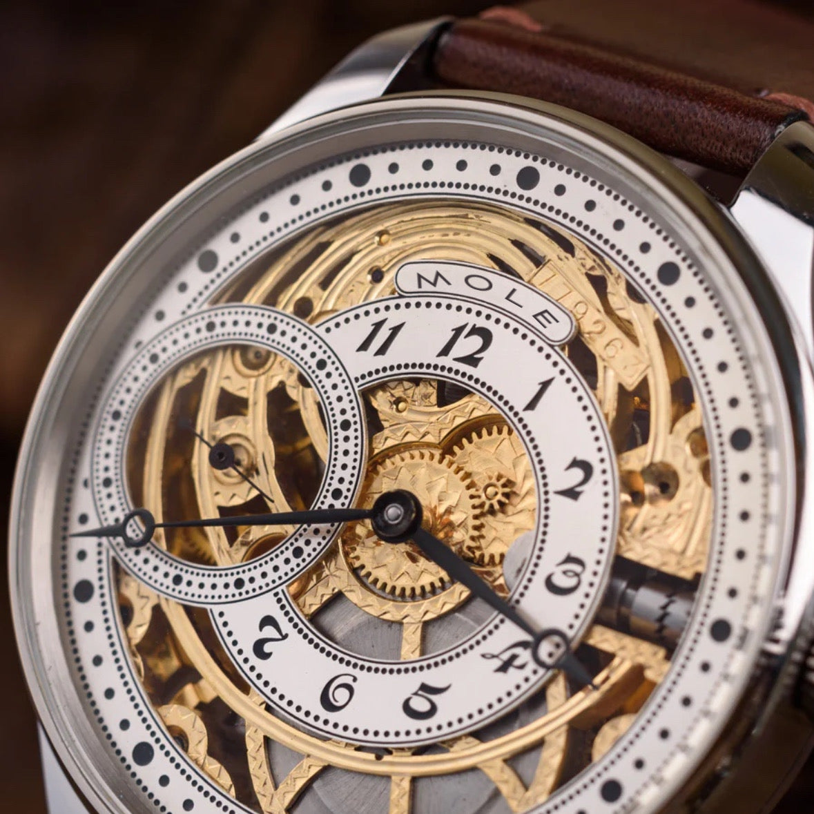 Mole Skeletonized Watch. American Dream. Movement 1910