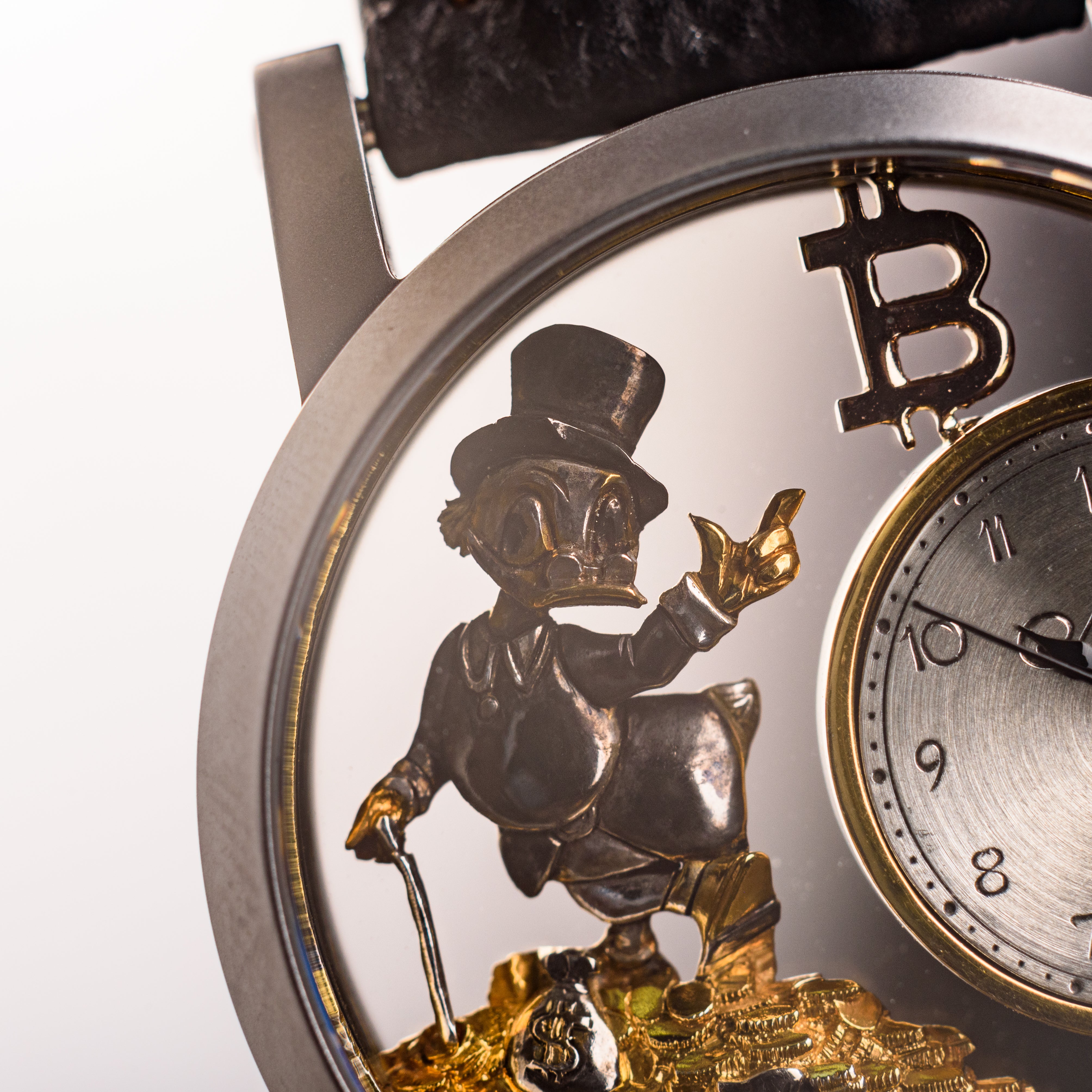 Mole - Bitcoin of Uncle Scrooge, ETA 2671 automatic, 3D skeleton wristwatch